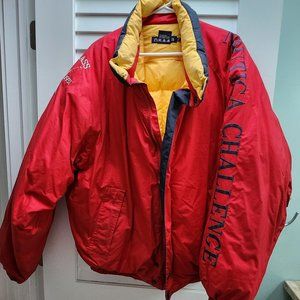 Nautical winter puffer coat